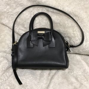 Black Kate Spade Purse W Bow & Crossbody Strap